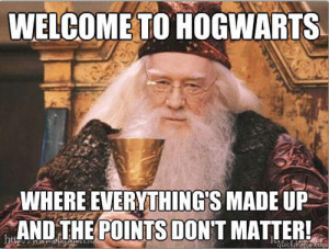 Welcome to Hogwarts, there the rules are made up and the points don't matter